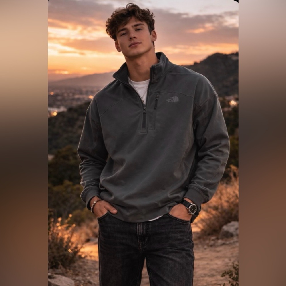 The North Face  gray  casual men’s M jacket